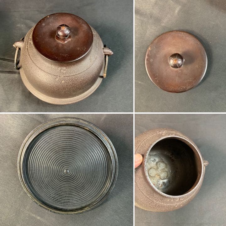 D503 送料無料　茶釜　風炉　唐銅　朝鮮風炉　茶道具　茶室