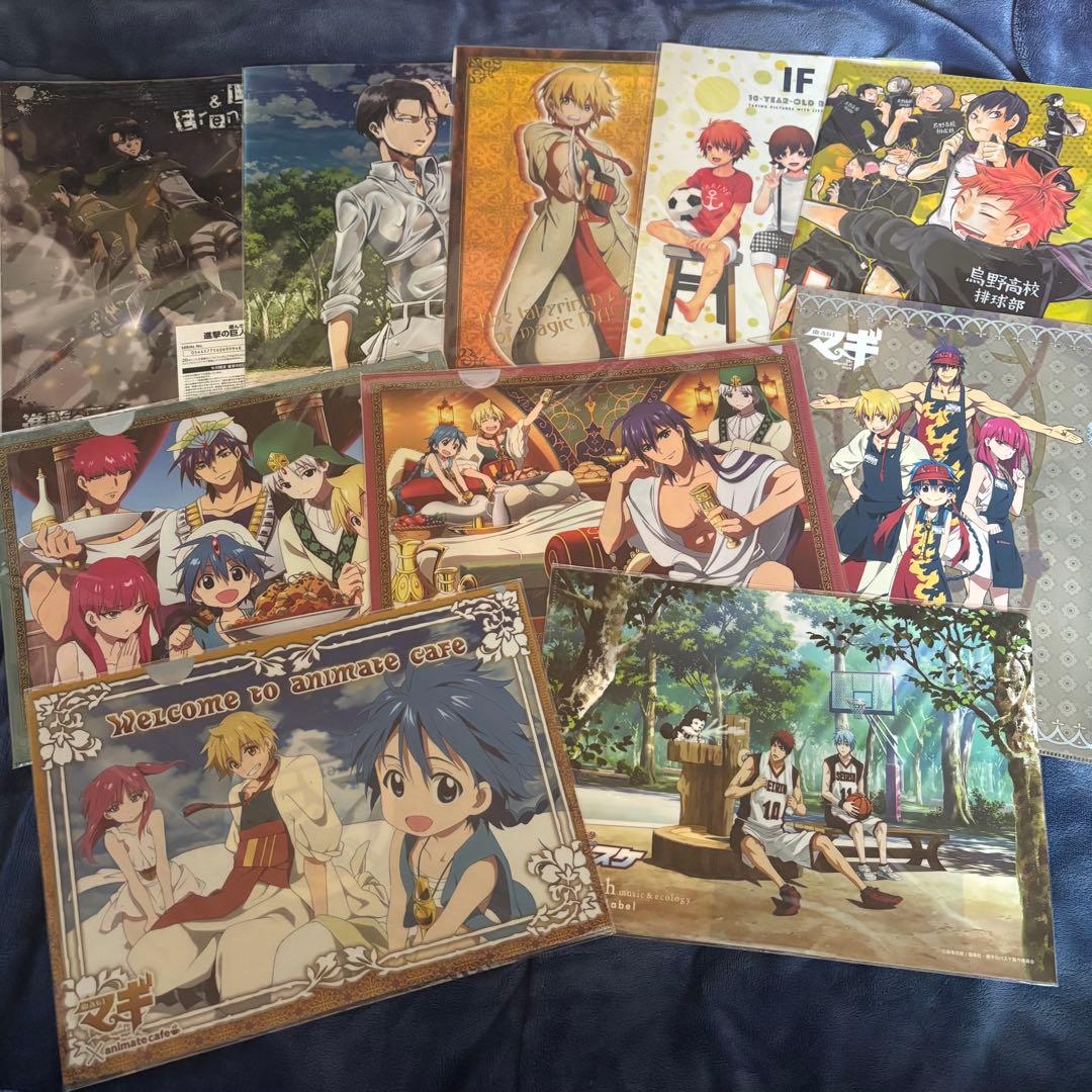 ハイキュー うたプリ 進撃の巨人 刀剣乱舞 マギ ヒロアカ クリアファイル