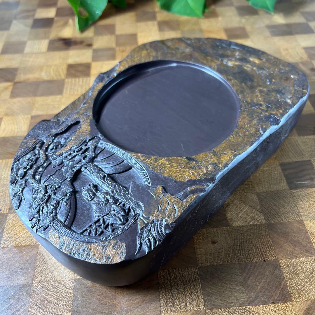 【大型】端渓老坑楼閣図硯【加厚】