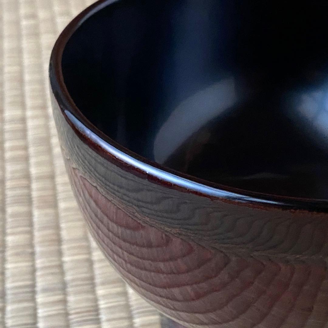 合鹿椀①未使用 輪島塗 けやき 木地呂 合鹿椀 布着せ 内黒