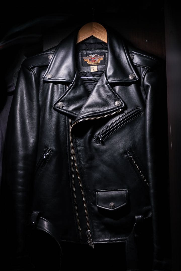 12時まで限定セール‼️実物写真！ハーレーダビットソン　革ジャン