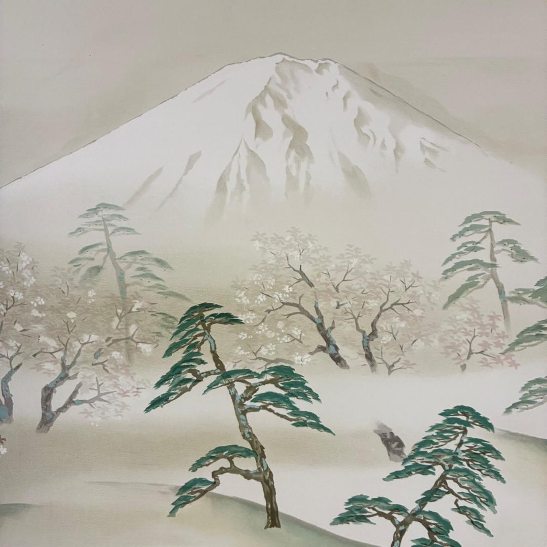 美品 横山大観「春暁」リトグラフ 大日本絵画 作品保証書・日本版画協会登録番号有