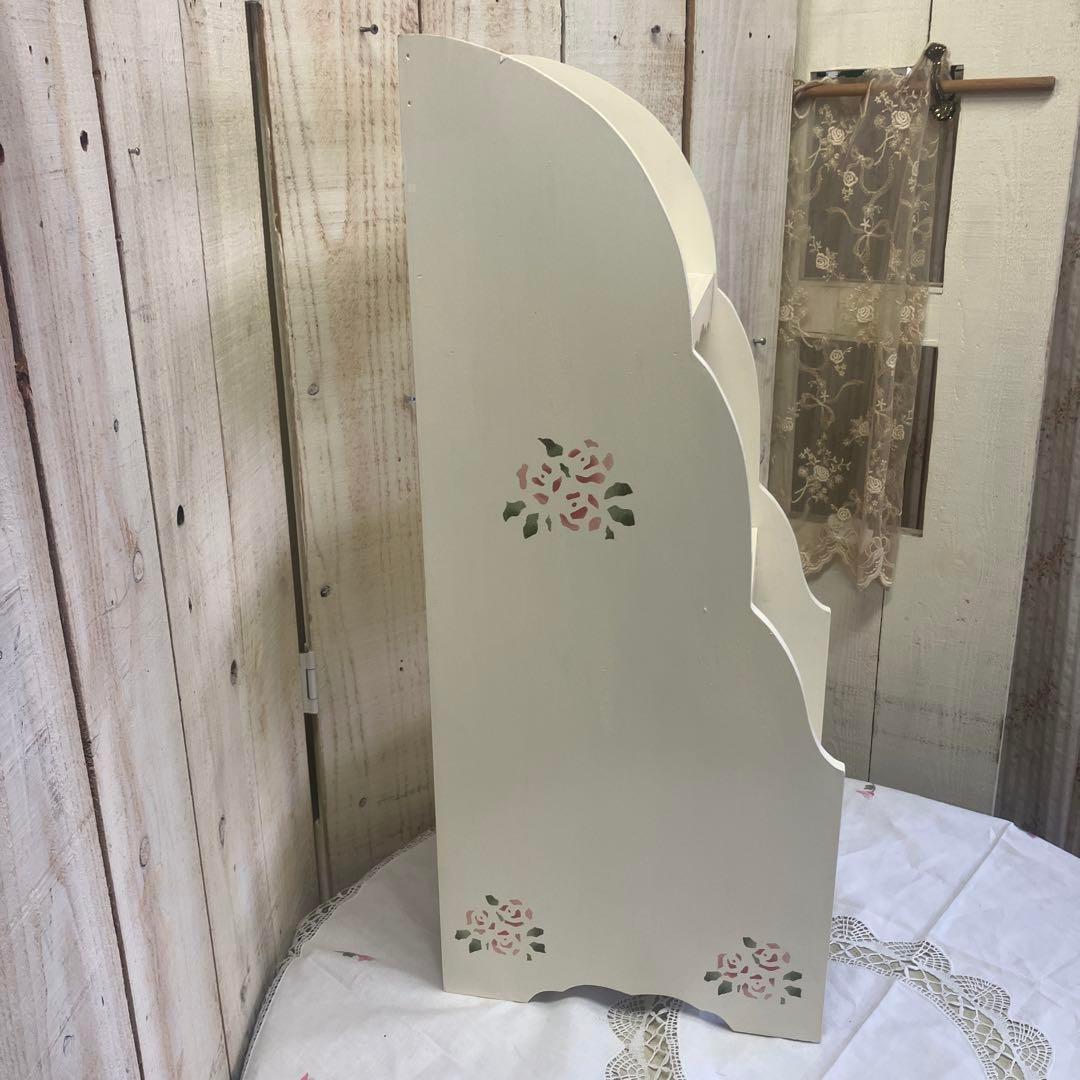 &ねこ大好きさん専用纏め　薔薇のカット&ステンシルピンクの木製2段とスリムラック