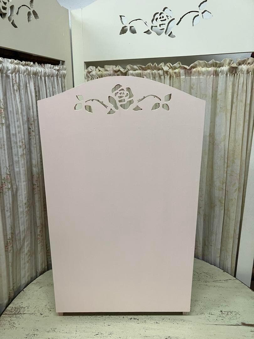 &ねこ大好きさん専用纏め　薔薇のカット&ステンシルピンクの木製2段とスリムラック