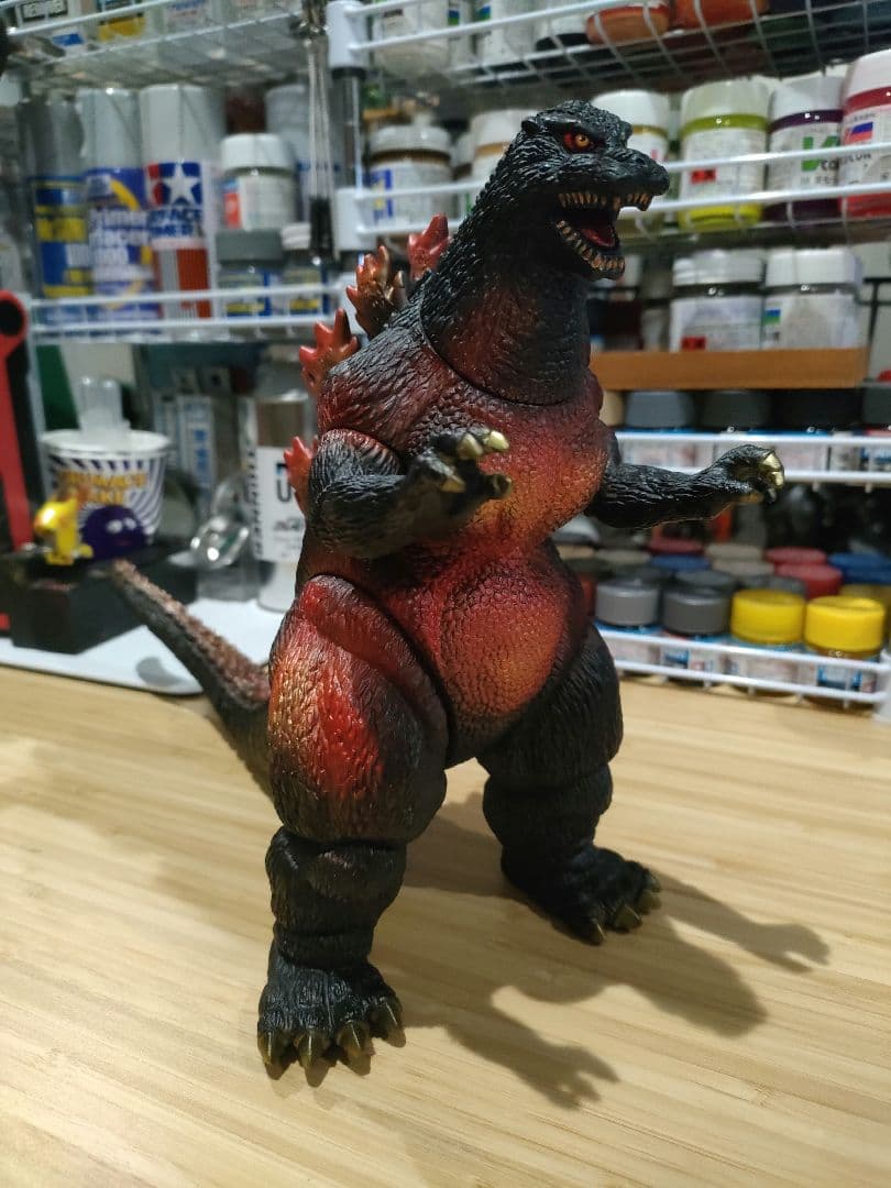 バーニングゴジラ 1995 ソフビ リペイント 怪獣フィギュア vsデストロイア