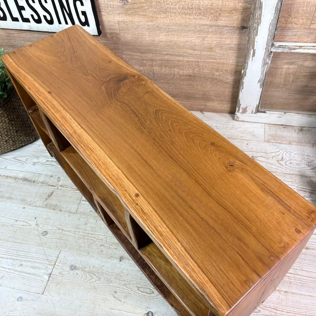 オールドチーク天然無垢材ナチュラルウッドテレビ台サイドボード飾り棚テーブル木製