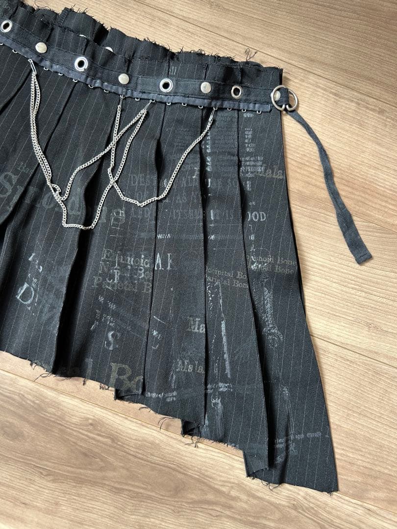 h.NAOTO ゴスロリ 黒アシンメトリー巻きスカートフリーサイズ