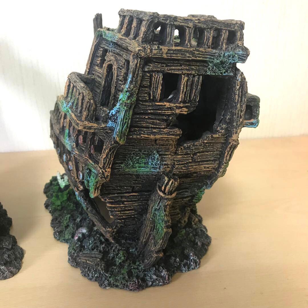 アクアリウム　オーナメント　沈没船