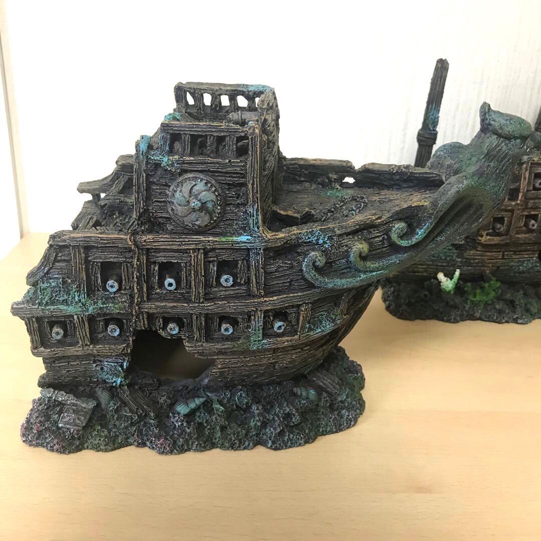 アクアリウム　オーナメント　沈没船