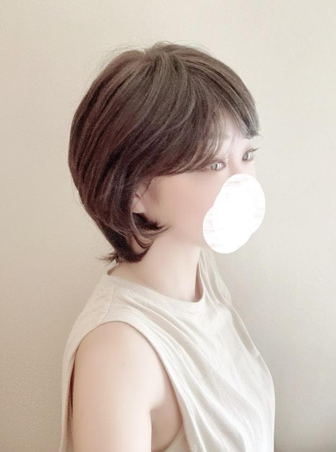 ナオアート(NAO-ART)　人毛MIX　らくらくフィット帽子ウィッグ　栗色