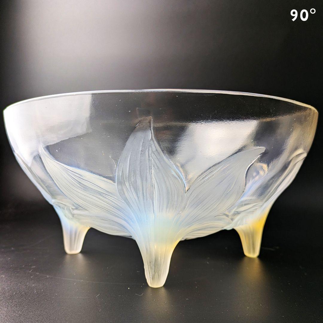 贅沢な時間を★ラリック LYS 百合 オパルセント 大鉢 ボウル 1924年頃