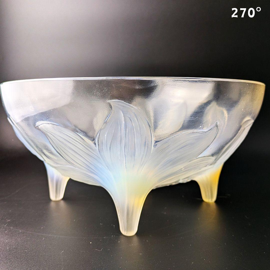 贅沢な時間を★ラリック LYS 百合 オパルセント 大鉢 ボウル 1924年頃