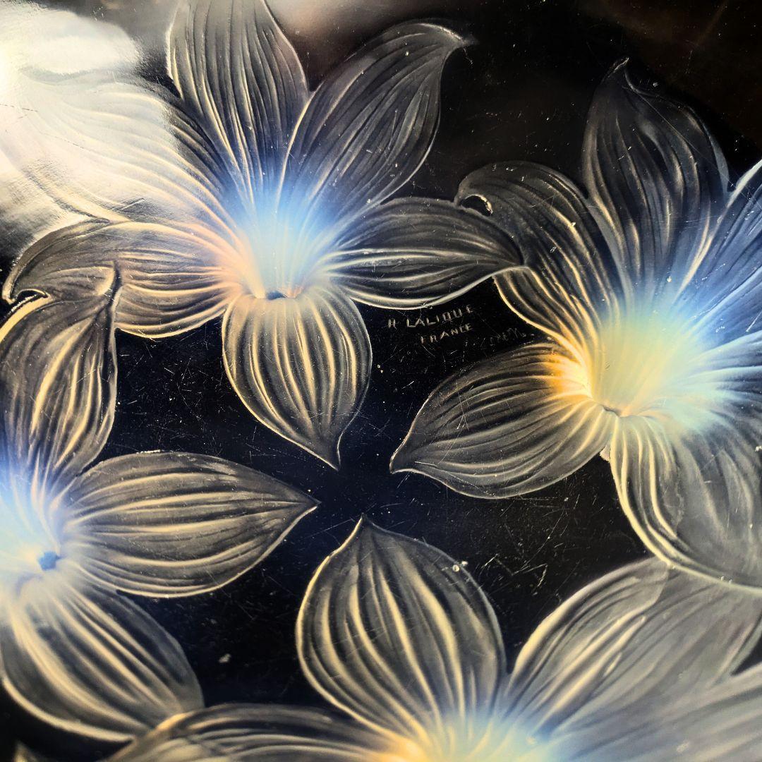 贅沢な時間を★ラリック LYS 百合 オパルセント 大鉢 ボウル 1924年頃