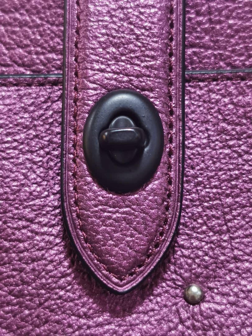 希少　コーチ　COACH　メタリック　パール　2WAY　ショルダー　ハンドバッグ