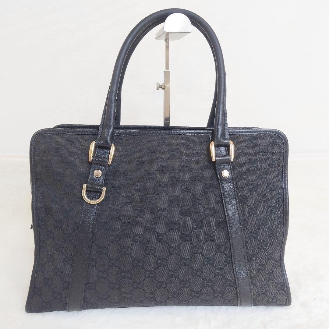 グッチ GUCCI ビジネスバッグ GGキャンバス レザー
