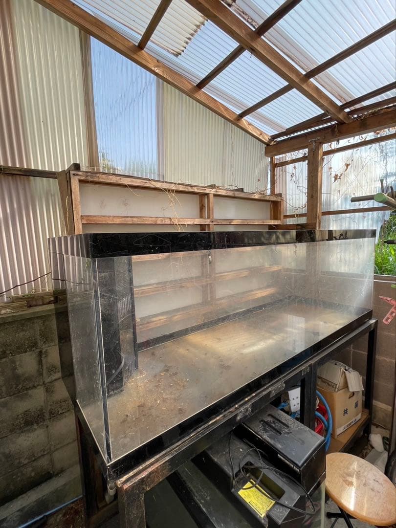 大型アクリル水槽 透明・黒フレーム