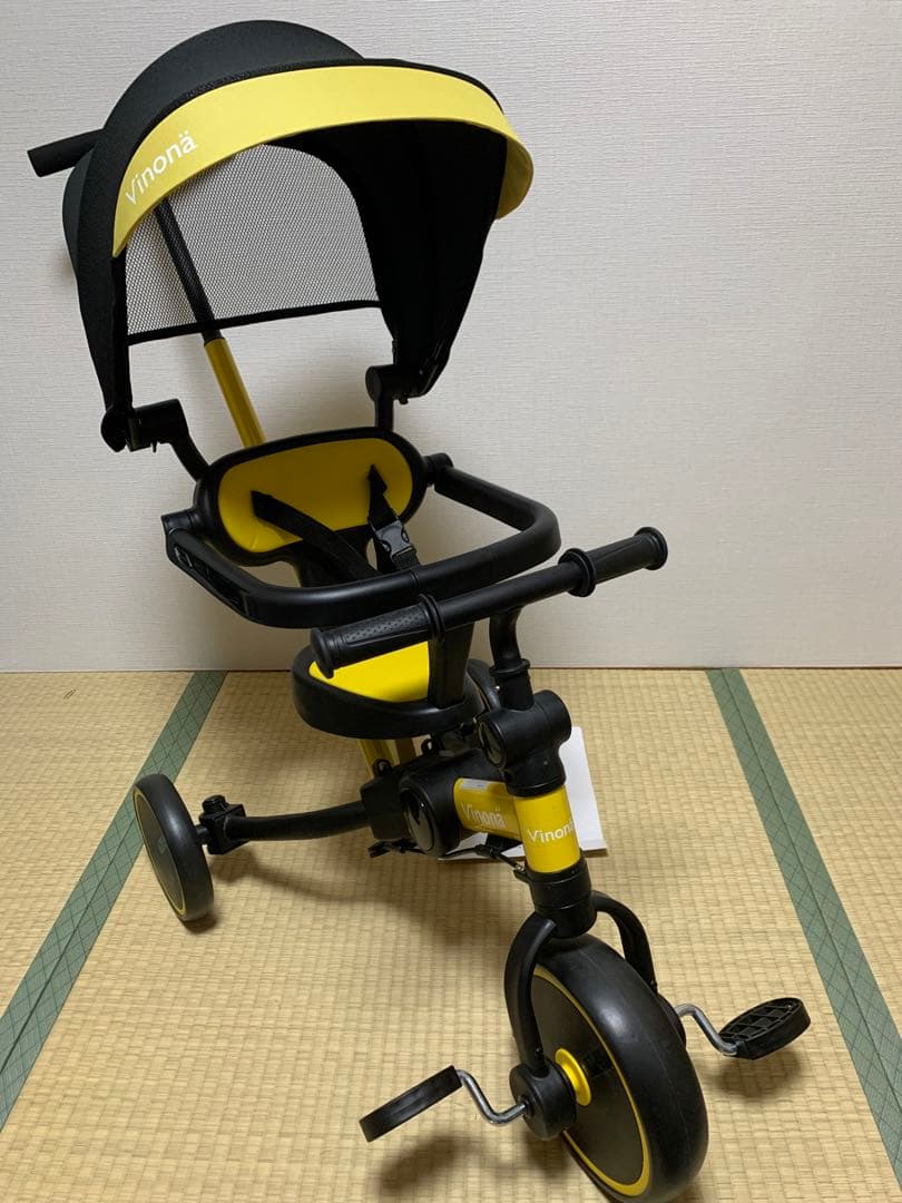 送料無料　6 in 1 手押し棒付三輪車　折りたたみ　キッズバイク　Vinona