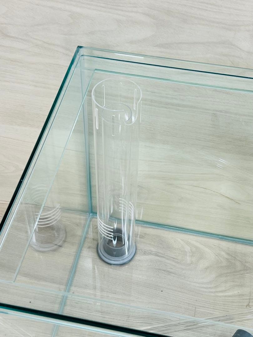 1台限定　600×450×450オールガラスオーバーフロー水槽 フランジ加工付き