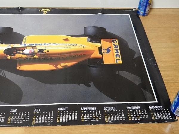 80年代 ロータス ホンダ 100T キャメル ポスター ネルソン・ピケ 中嶋悟