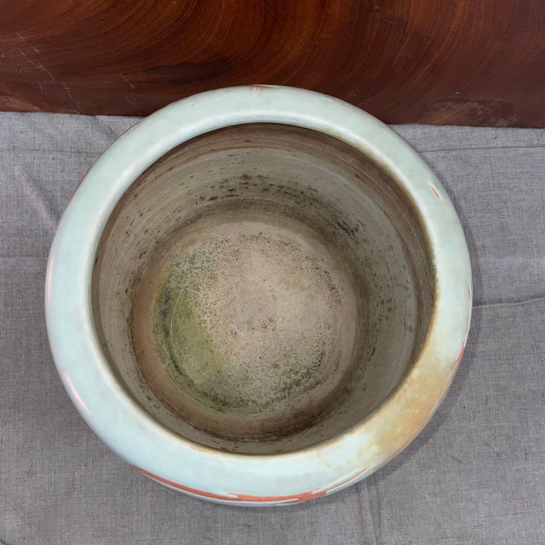 佐賀　皿宿区　公民館落成記念　手火鉢　昭和32年5月　火鉢、金魚　メダカ　植木鉢