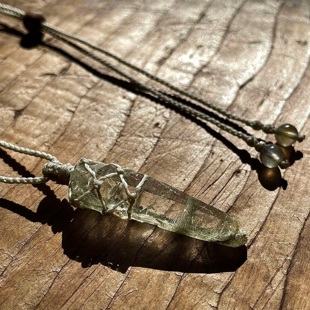 ヒマラヤ水晶 ガネッシュヒマール ＊ マクラメネックレス ペンダント 12