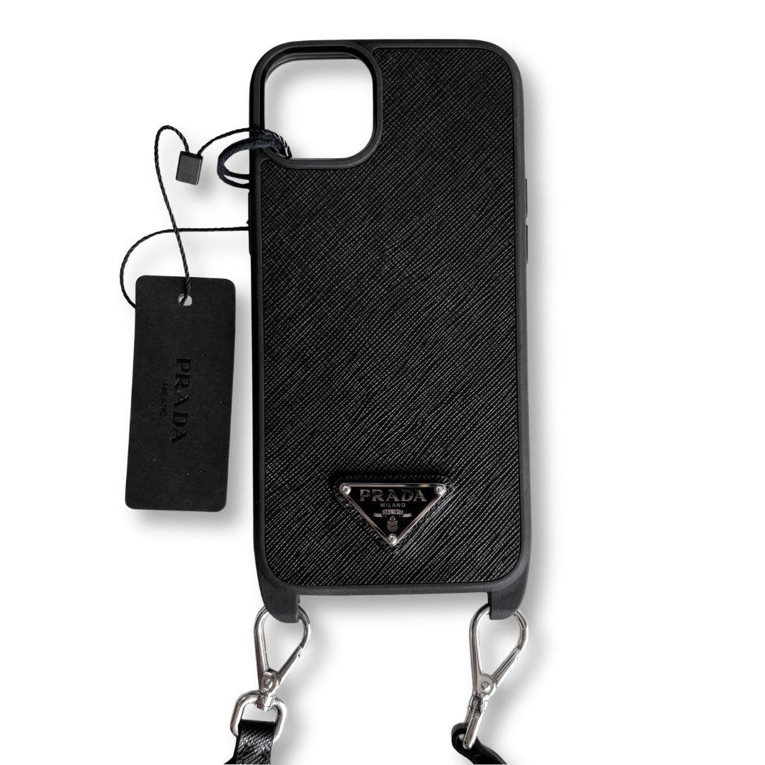 プラダ　iPhoneケース　ショルダー　スマホケース　レザー　PRADA