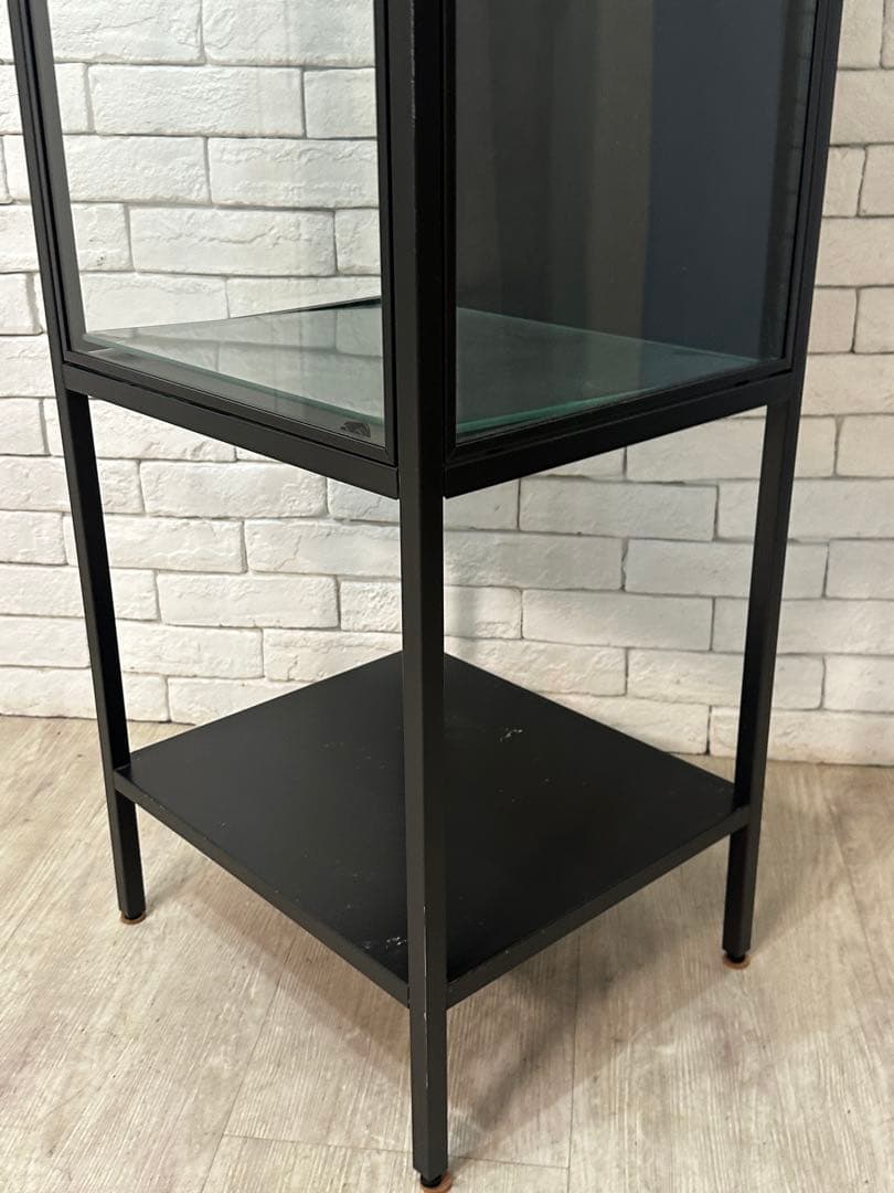 ②【東京都内23区配送無料】イケア　ガラス　コレクション　ケース　キャビネット