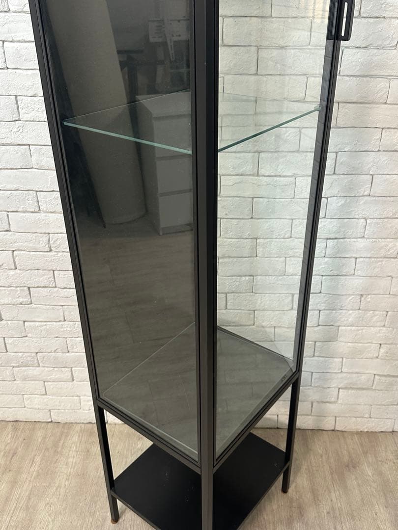 ②【東京都内23区配送無料】イケア　ガラス　コレクション　ケース　キャビネット