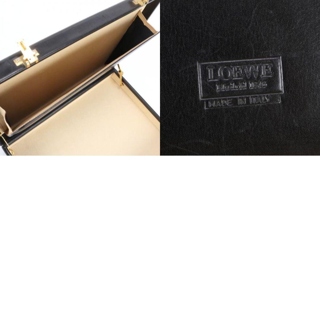 美品■ロエベ■アナグラム レザー アタッシュケース ハードケース A4