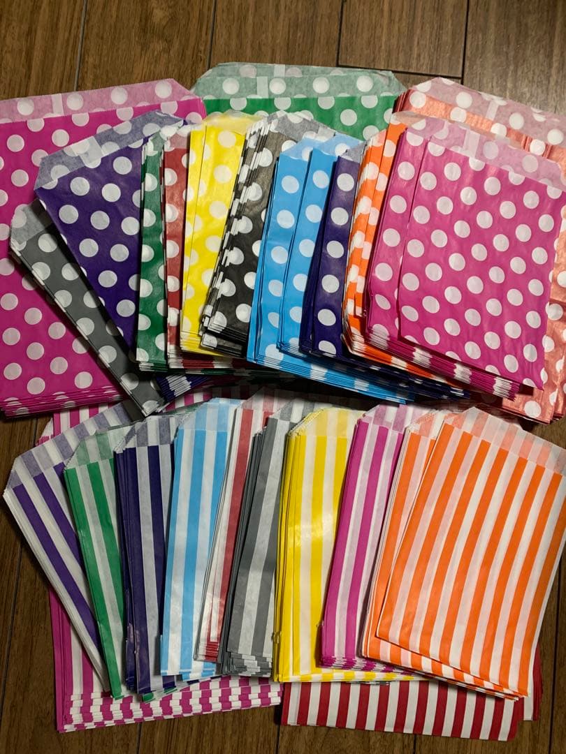 海外紙物　人気イギリス　キャンディ袋　カラフルセット　24種　大量！！　480枚