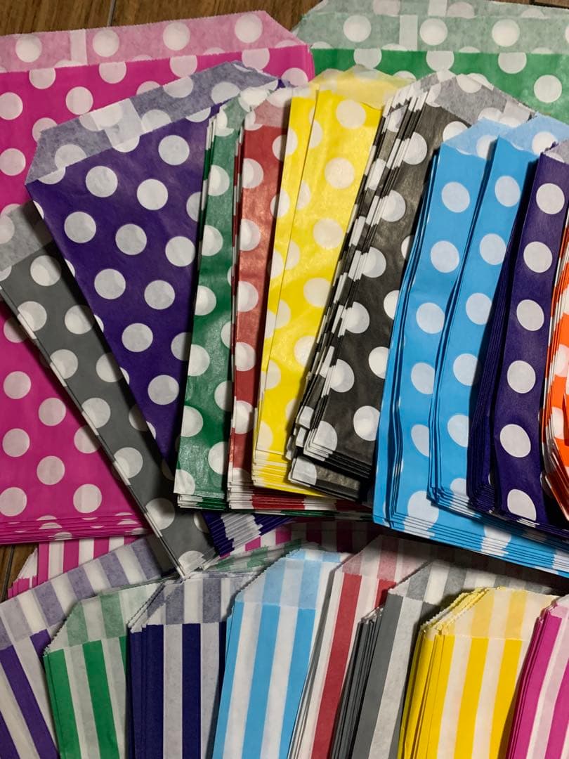 海外紙物　人気イギリス　キャンディ袋　カラフルセット　24種　大量！！　480枚