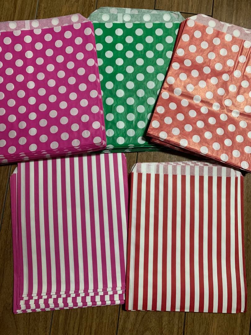 海外紙物　人気イギリス　キャンディ袋　カラフルセット　24種　大量！！　480枚