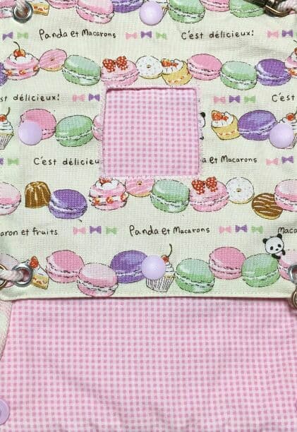 モモンガハウス(パンダマカロン柄Ver.2)   春(夏)秋仕様  1900円