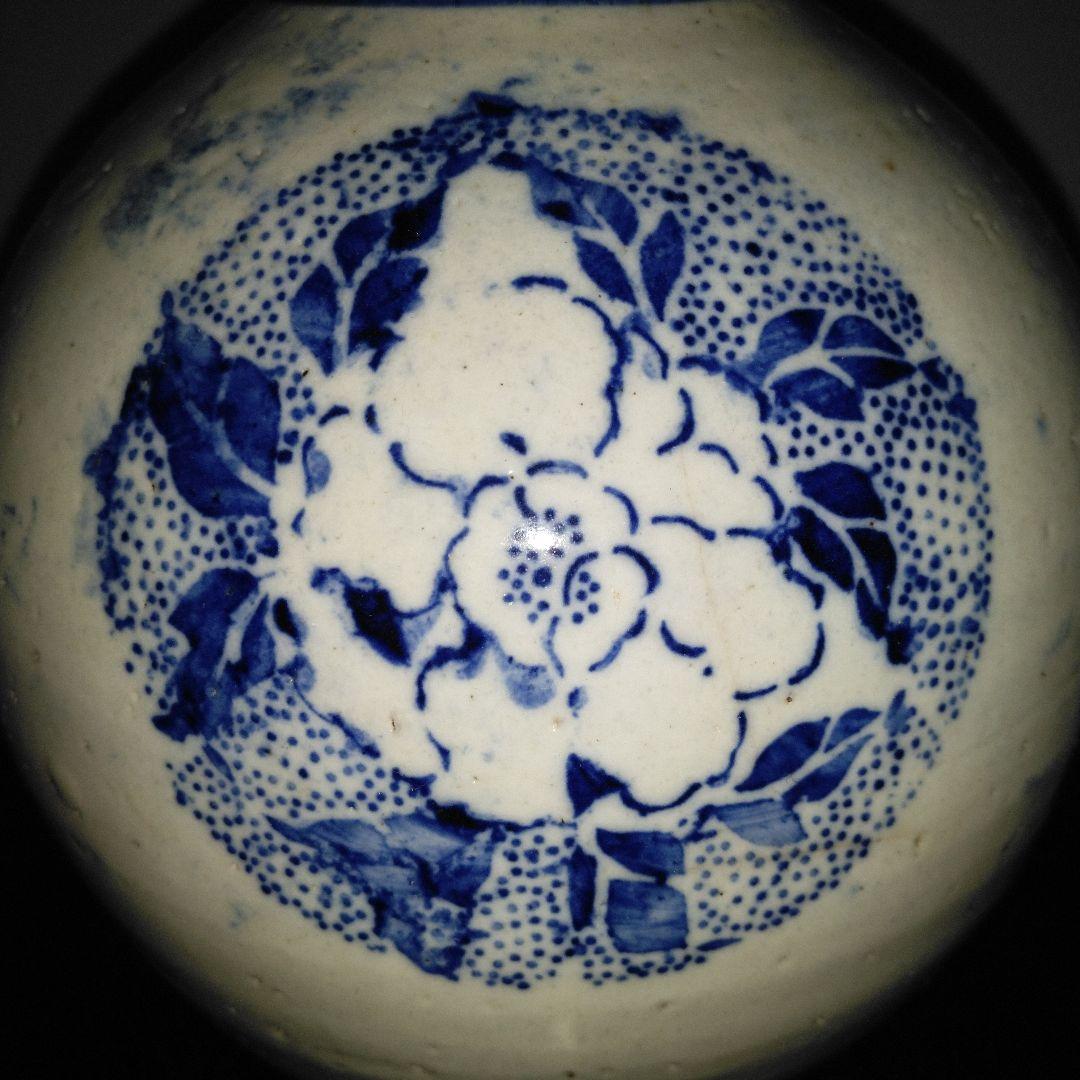 NO612 会津本郷焼　印版徳利　幕末～明治