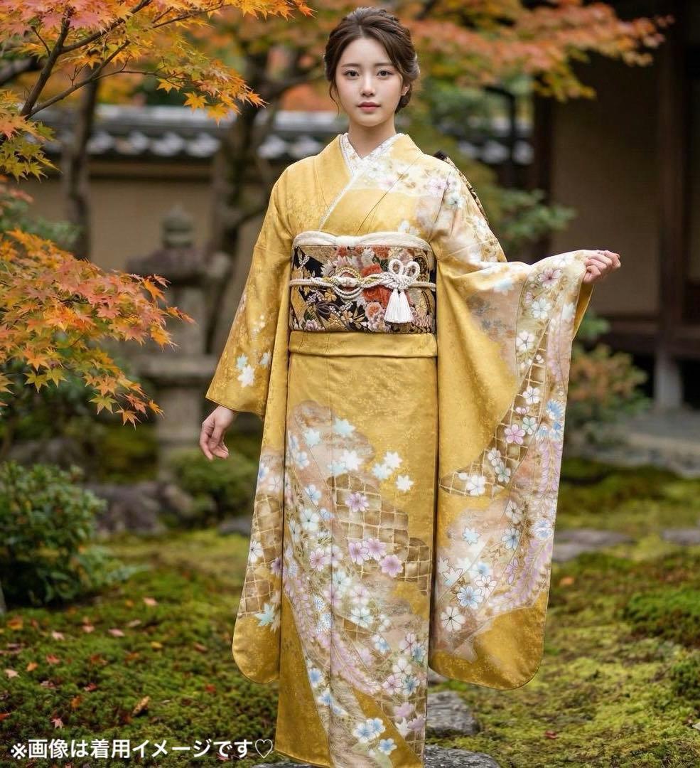 麗らかな春の風　振袖フルセット　成人式前撮り謝恩会