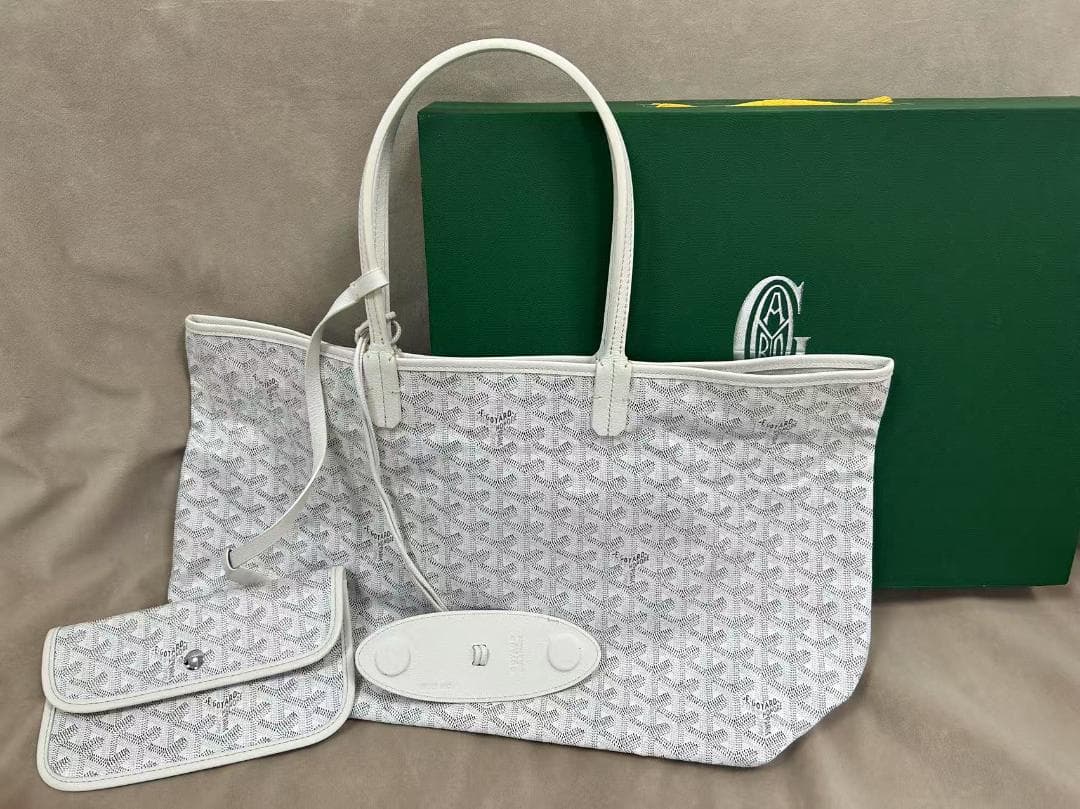 GOYARD PM ホワイト レディース PVC レザー トート