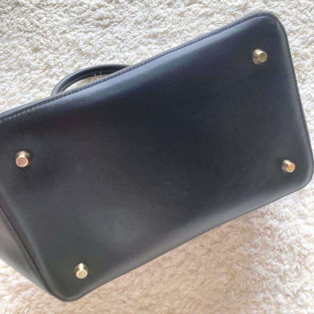 定価42,900円 クリスチャンヴィラ フラップ ハンドバッグ トートバッグ 黒