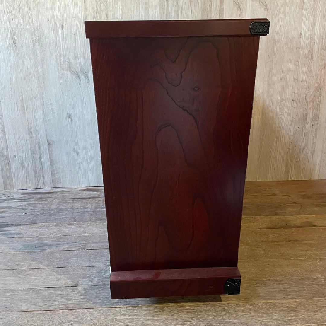 飛鳥工芸家具 車箪笥 民芸箪笥 4段チェスト 欅 和製アンティーク 民芸家具