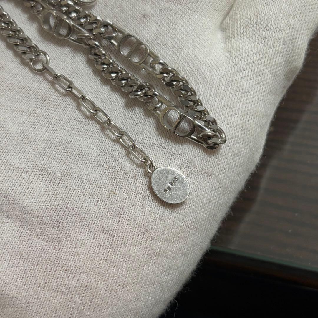［美品］ディオール　CD Icon チェーンリンクブレスレット　シルバー　925
