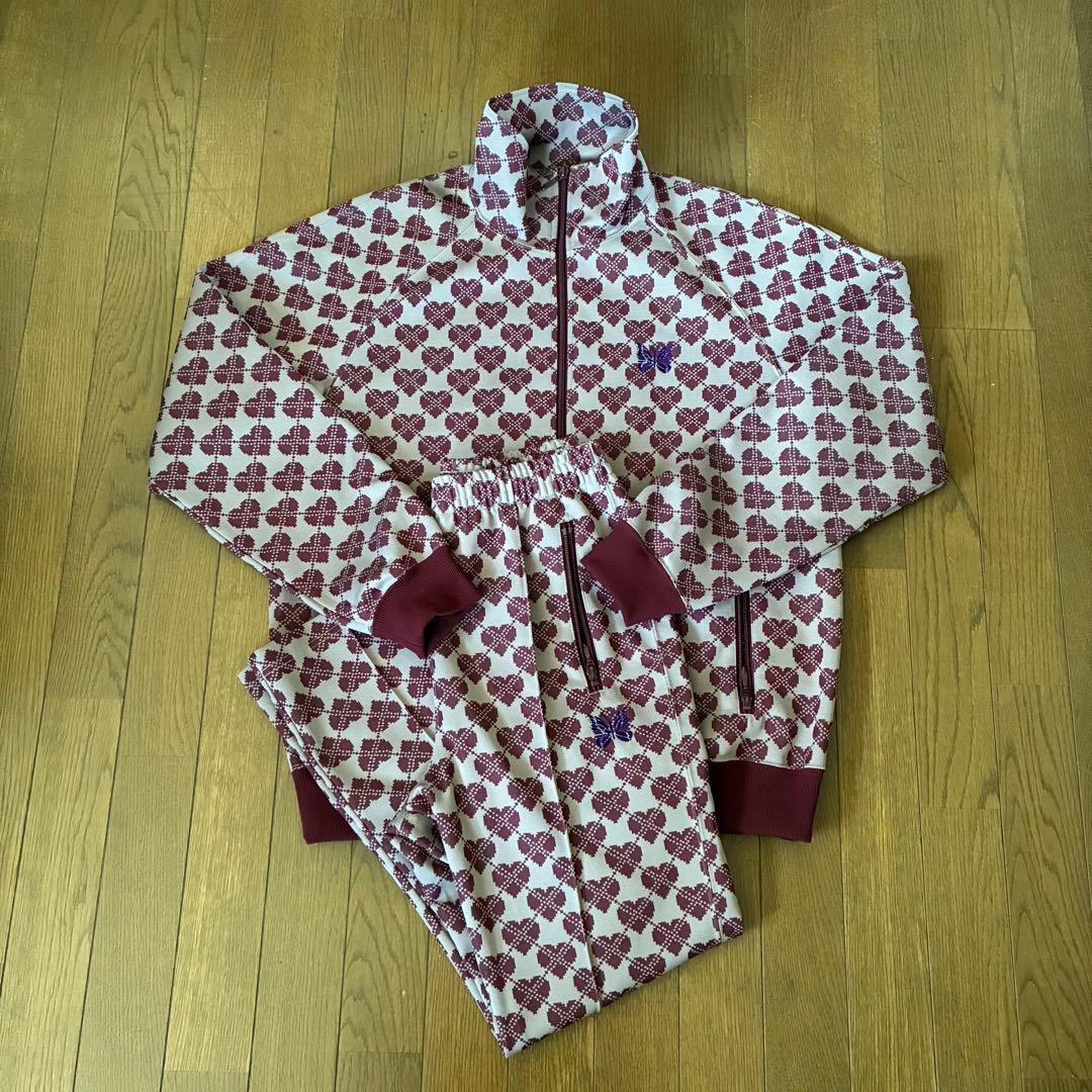 Needles トラックジャケット トラックパンツ セットアップ 総柄 ハート
