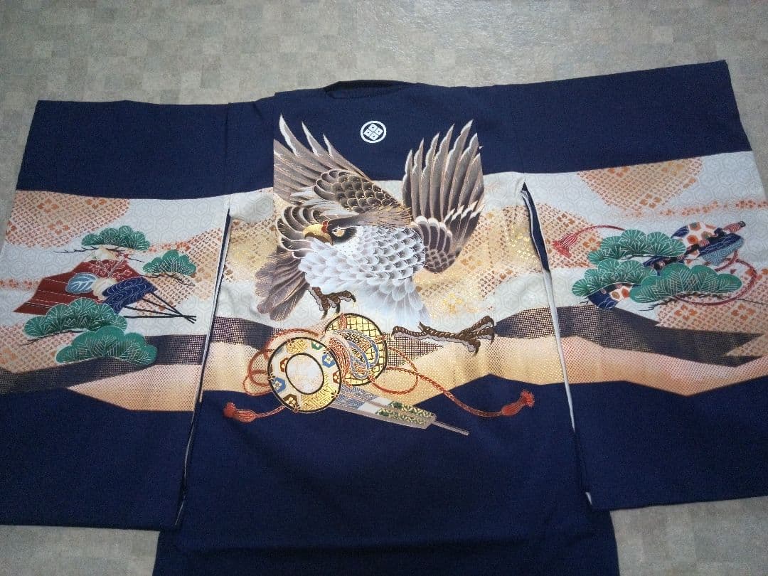 【七五三男の子5歳用】羽織ワンタッチ袴セット