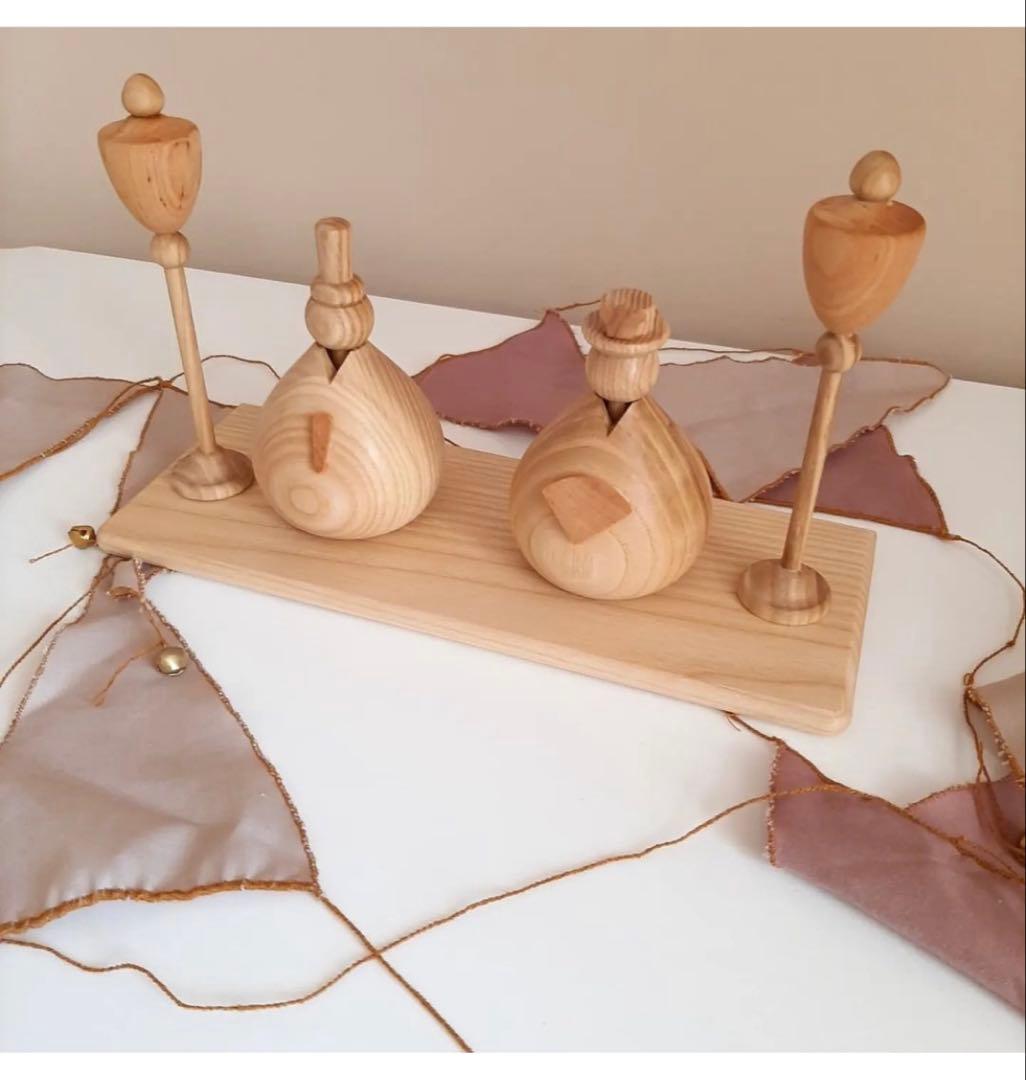 【新品/正規品】lemi toys木製雛人形　コンパクト　おひなさま