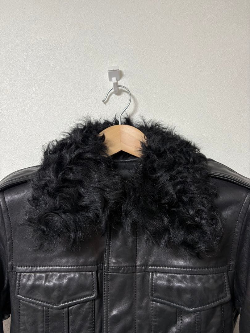 襟ファー シングルライダース