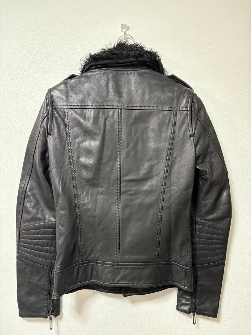 襟ファー シングルライダース