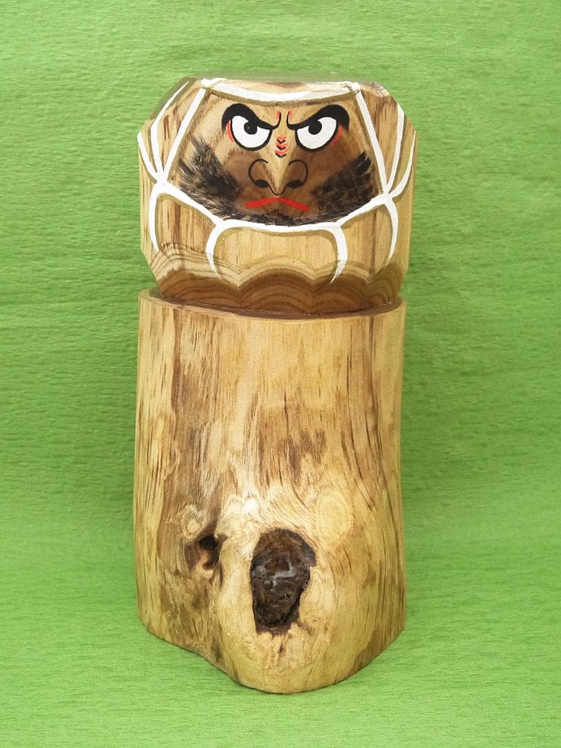 一刀彫 木製 だるま 27cm 戸田寒風 ittobori daruma