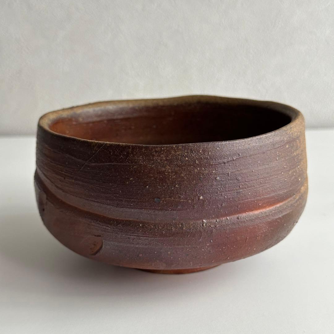 鈴木勝詞 備前 茶器 緋襷 牡丹餅 茶碗 共箱