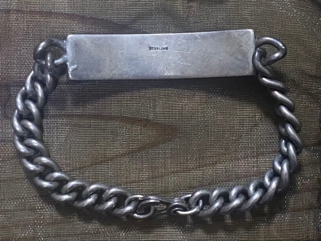 40s WW2 スウィートハートジュエリー IDブレスレット シルバー 925