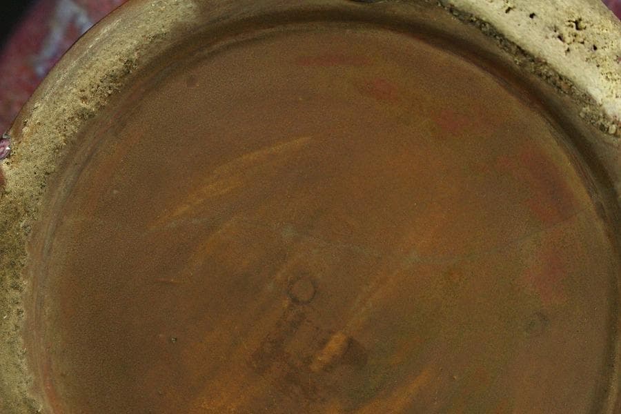 中国美術 紫斑釉 瓶 高26.5cm(LC127)