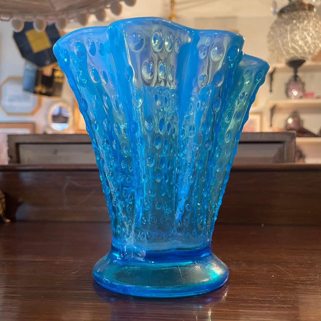 貴重！オールドフェントン fenton アートガラス花瓶 アンティーク アメリカ