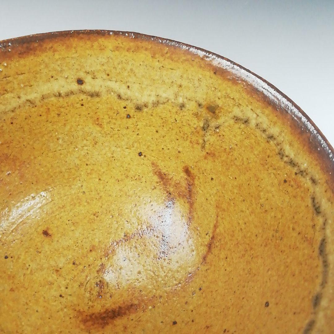 Ｔ６３２　茶碗　『黄伊羅保茶碗』『朴冨元 作』『大徳寺 神波東嶽 書付』　共箱